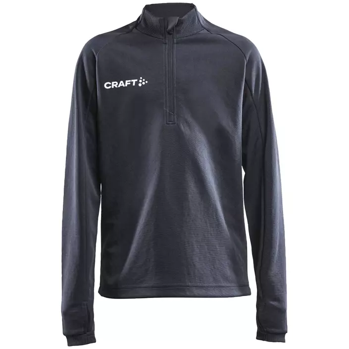 Craft Evolve Halfzip sweatshirt til børn, Asphalt, large image number 0