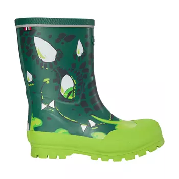 Viking Jolly Print rubber boots for kids, Bottlegreen/multi