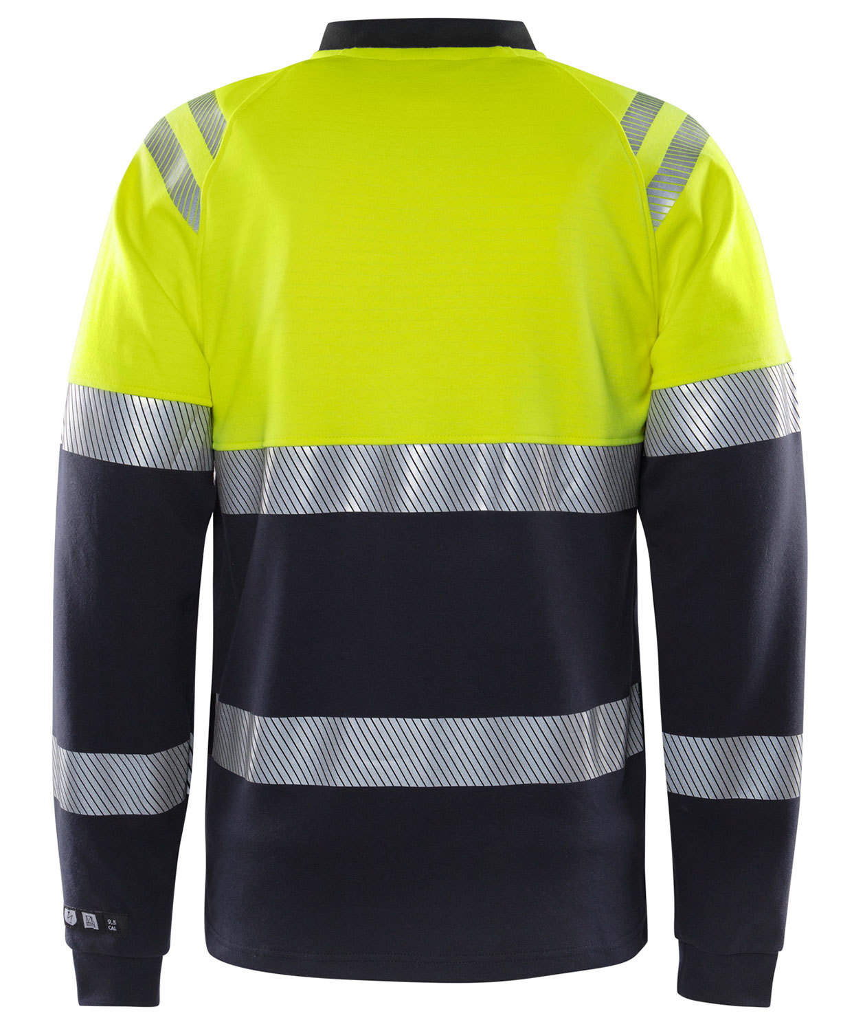 Fristads Flamestat lang&aelig;rmet T-shirt 7107 TFL, Hi-vis&nbsp;Gul/Marine, large image number 3