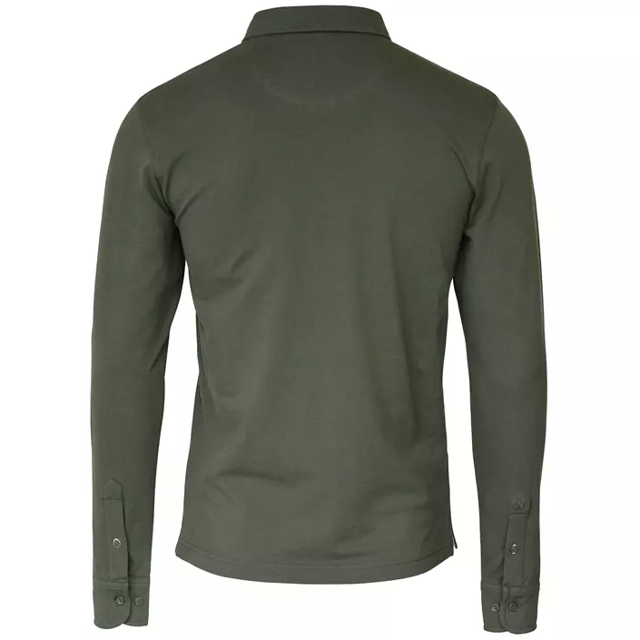 Nimbus Carlington long-sleeved polo shirt, Olive Green, large image number 2
