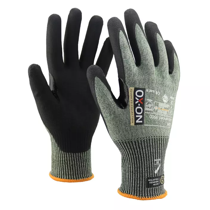 OX-ON Cut Advanced 9900 cut protection gloves cut C, Green/Black, large image number 0