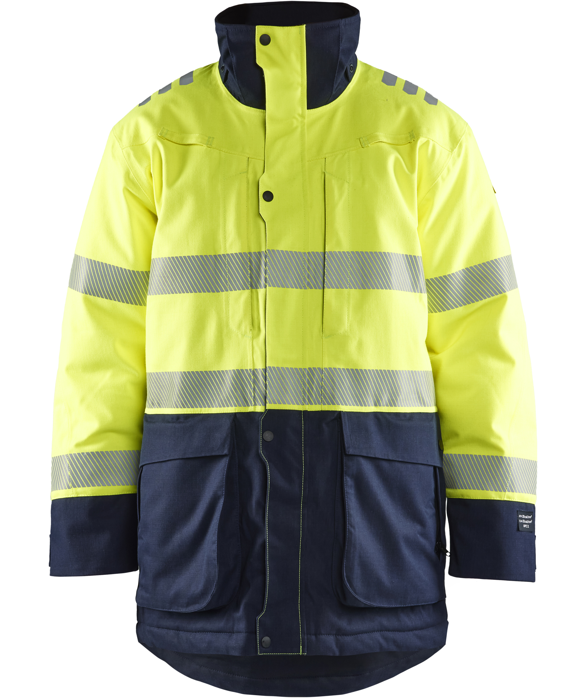 Bl&aring;kl&auml;der Multinorm winter parka jacket, Hi-Vis yellow/marine