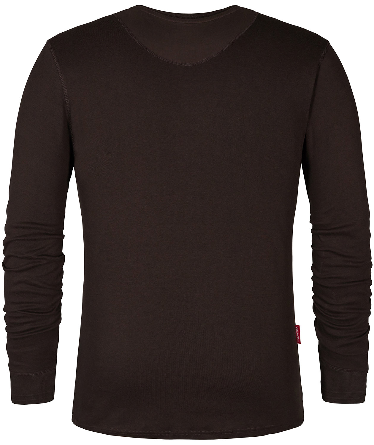 Engel Extend lang&aelig;rmet Grandad T-shirt, Mokkabrun, large image number 2