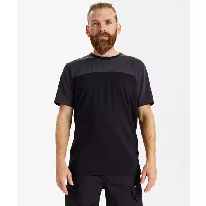Engel Entire T-shirt, Black/Anthracite Grey, large image number 1