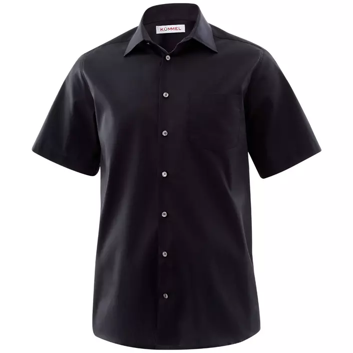 Kümmel Frankfurt kortärmad Slim fit skjorta med bröstficka, Svart, large image number 0