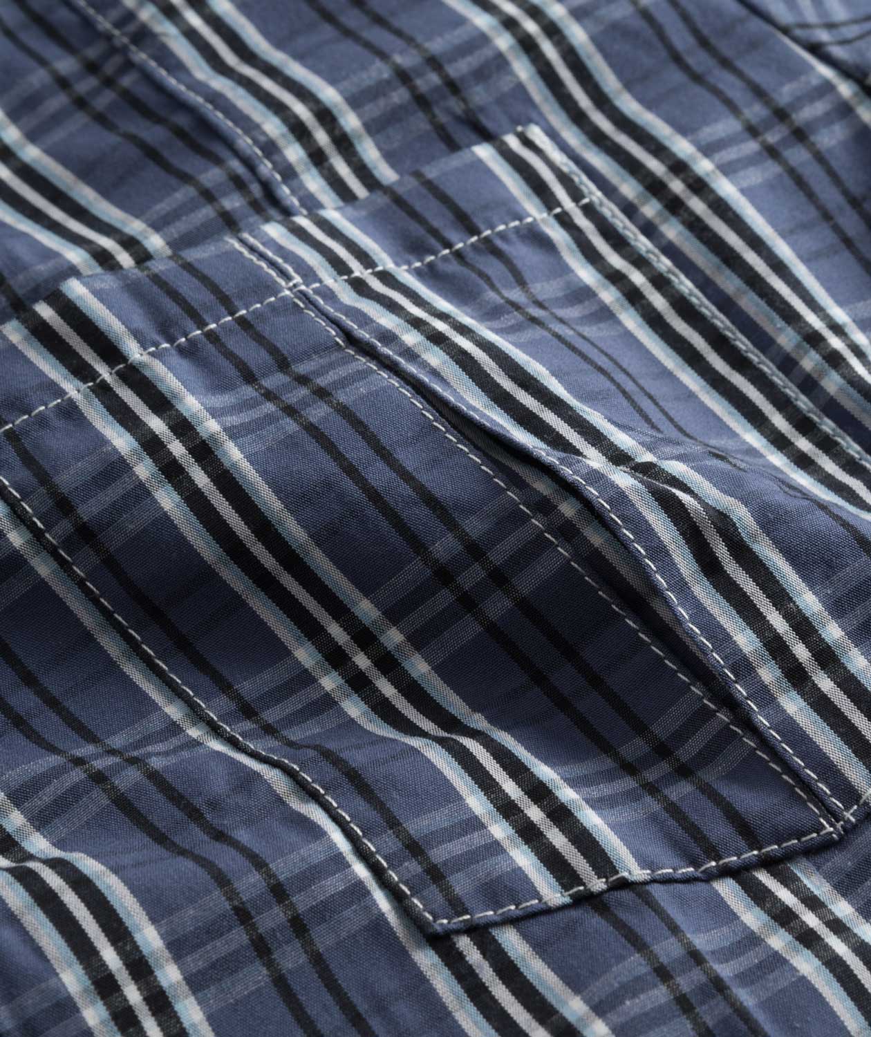 Kentaur kort&aelig;rmet  skjorte, Bl&aring;/Sort/Hvid&nbsp;Ternet, large image number 3