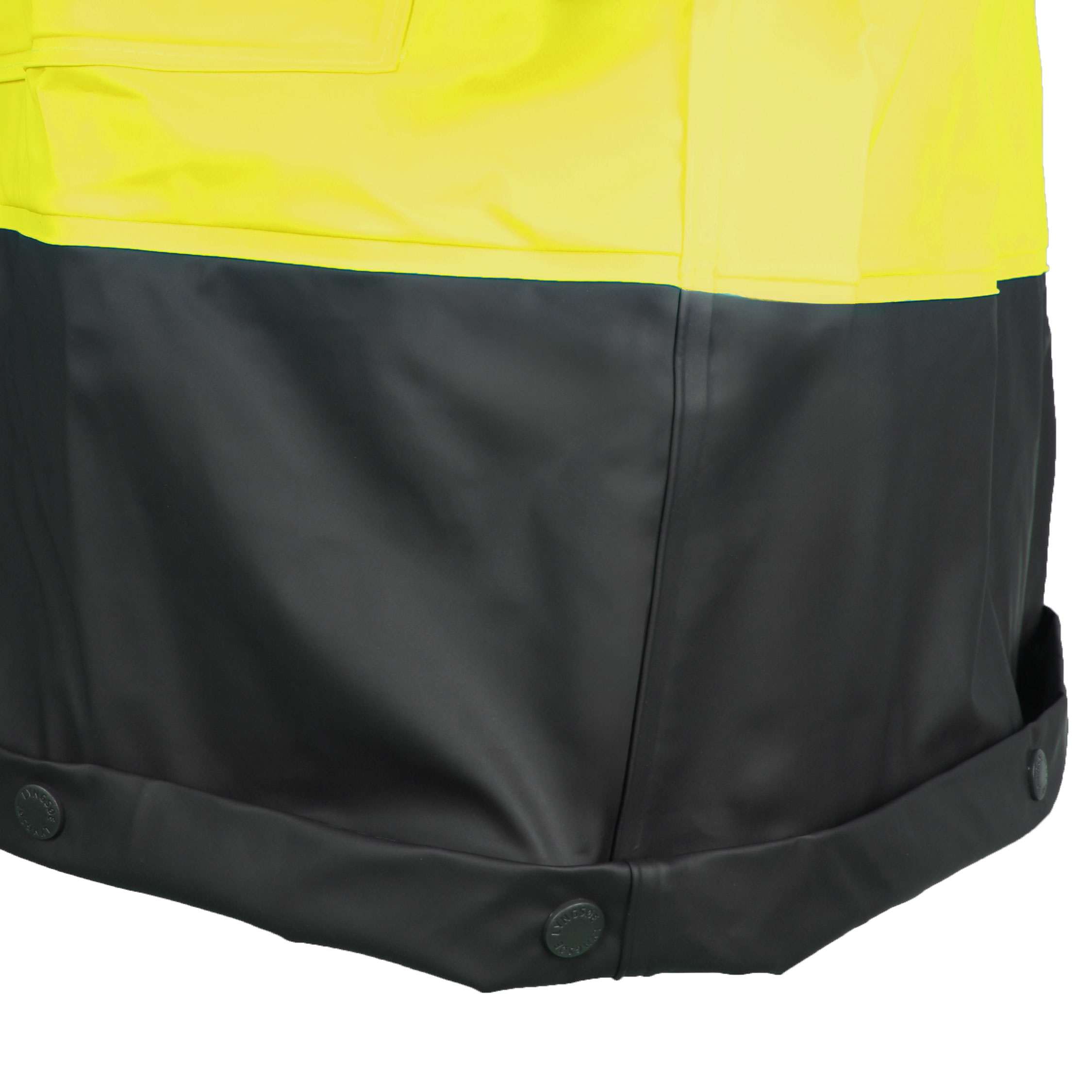 Lyngs&oslash;e PU raincoat, Hi-vis Yellow/Marine, large image number 2