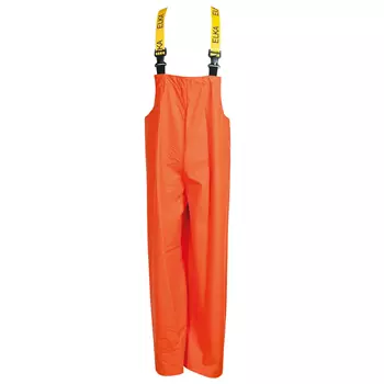 Elka PVC Light rain bib and brace trousers, Orange