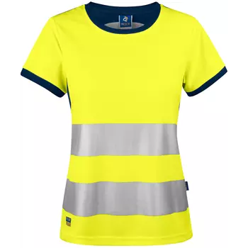 ProJob women's T-shirt 6012, Hi-vis Yellow/Marine