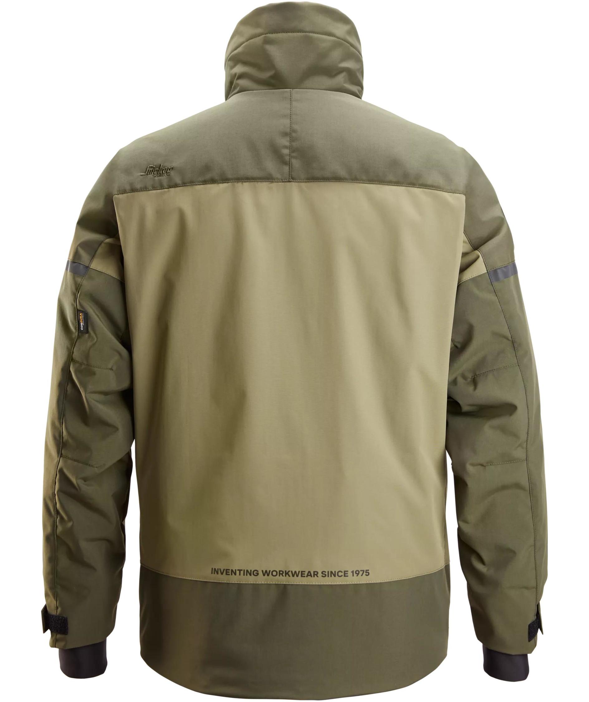 Snickers AllroundWork winter jacket 1106, Khaki Green/Dark Khaki Green, large image number 2