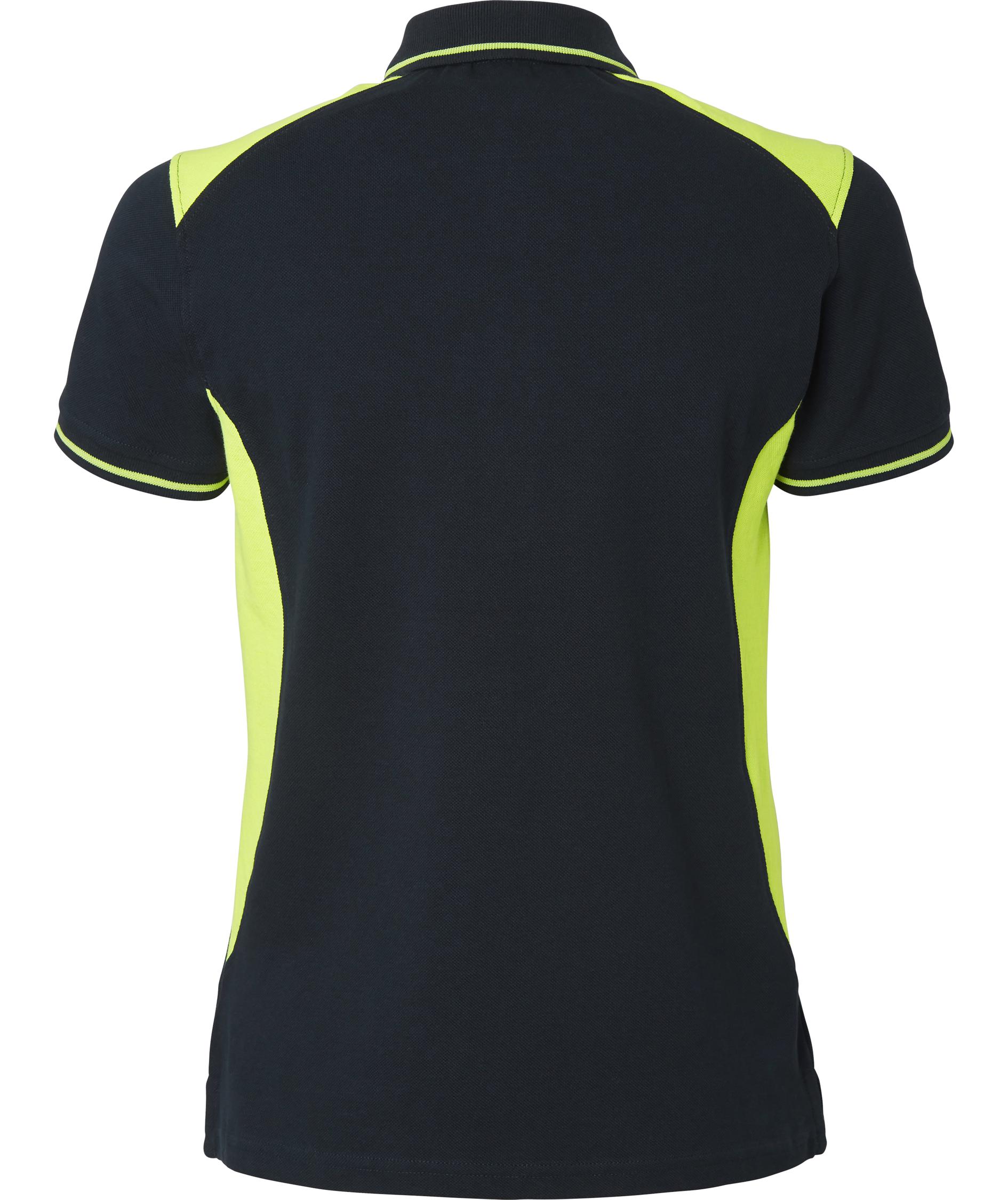 Top Swede dame polo T-skjorte 214, Navy/Hi-Vis gul, large image number 1