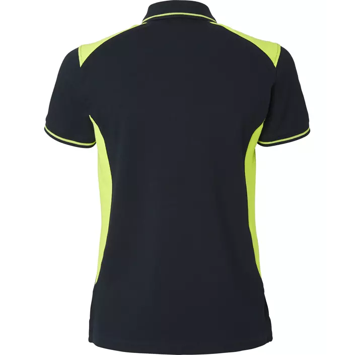 Top Swede dame polo T-shirt 214, Navy/Hi-Vis gul, large image number 1