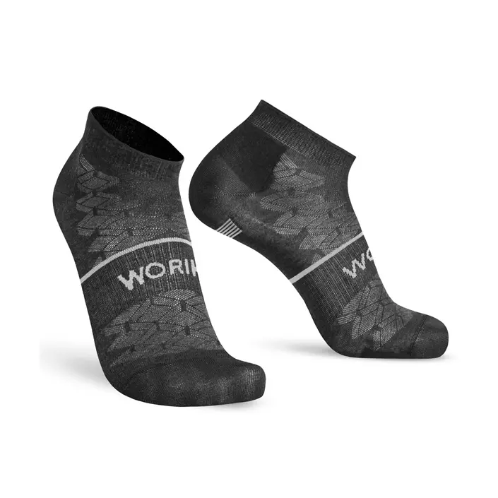 Worik Thil 2-pack trainer socks, Black, large image number 0