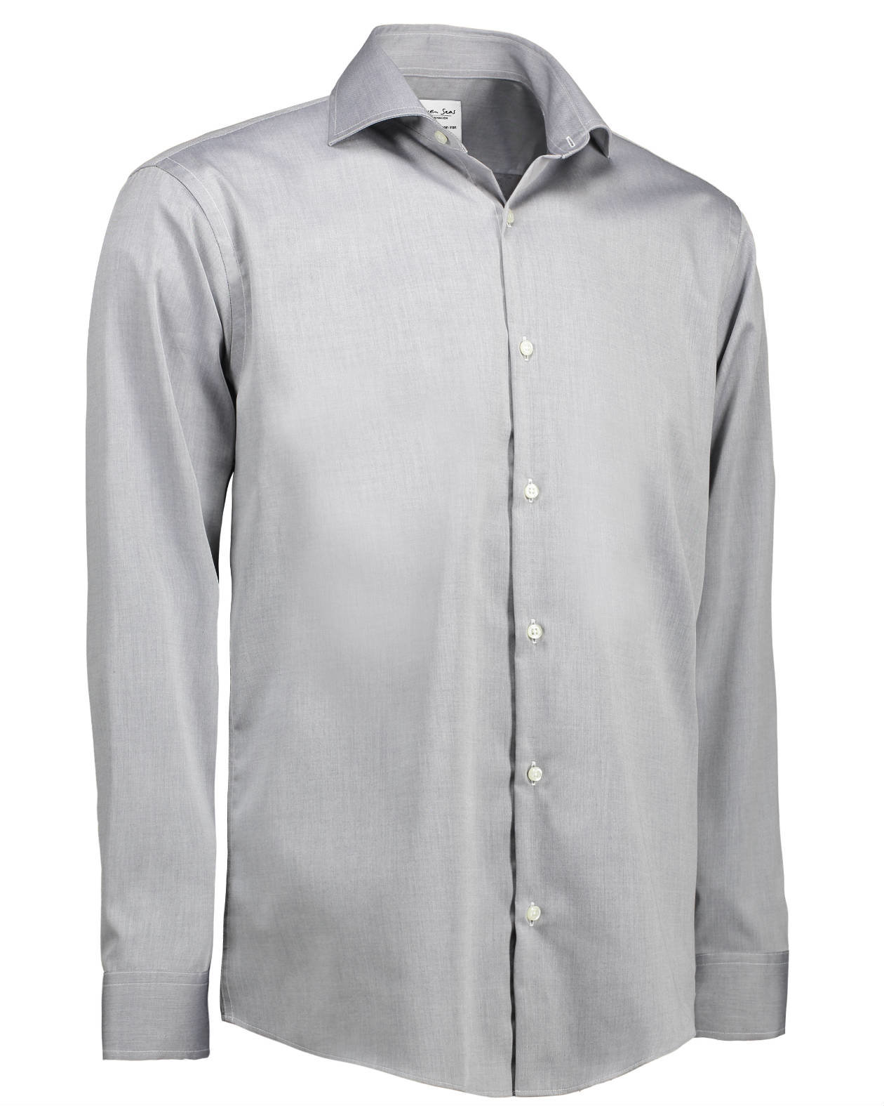 Seven Seas modern fit Fine Twill Hemd, Silver Grey, large image number 2