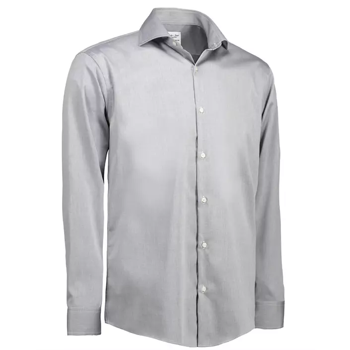 Seven Seas modern fit Fine Twill skjorte, Silver Grey, large image number 2