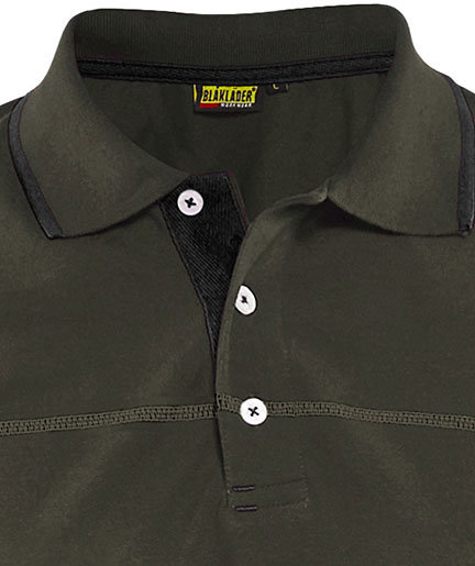 Bl&aring;kl&auml;der Unite polo T-shirt, Olivengr&oslash;n/Sort, large image number 3