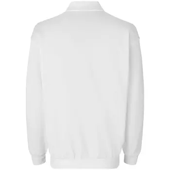 ID Klassisk langærmet Polo sweatshirt, Hvid