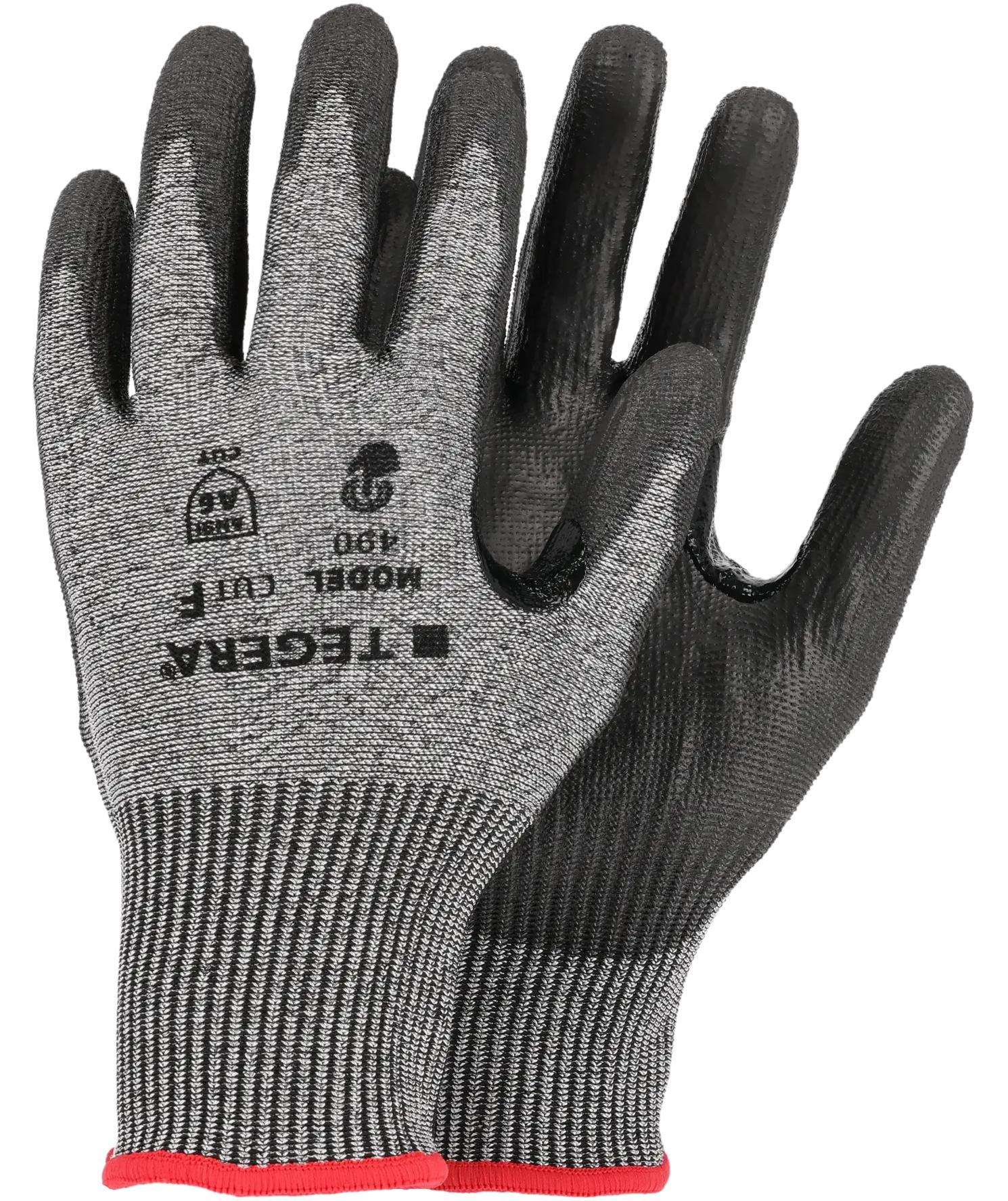 Tegera 490 cut protection gloves Cut F, Black/Grey, large image number 4