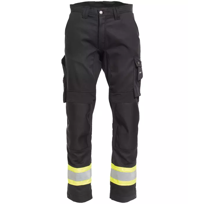 Tranemo Comfort work trousers, Black/Hi-Vis Yellow, large image number 0