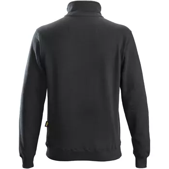 Snickers Sweatshirt mit kurzem Reißverschluss 2818, Schwarz