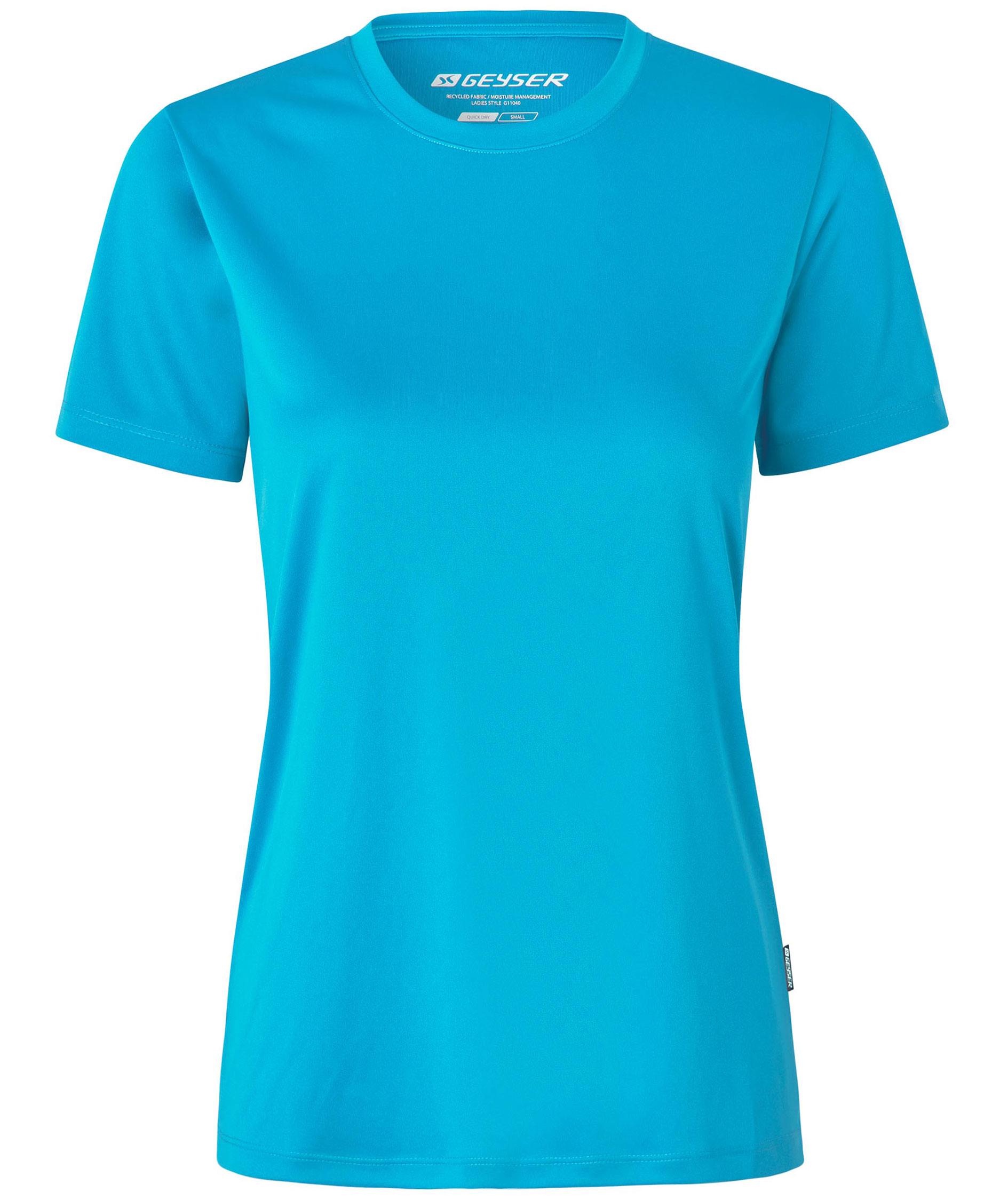 GEYSER&nbsp;Essential women's interlock T-shirt, Aqua, Aqua, swatch