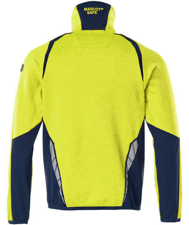 Mascot Accelerate Safe fleece sweater, Hi-Vis Yellow/Dark Marine, large image number 1