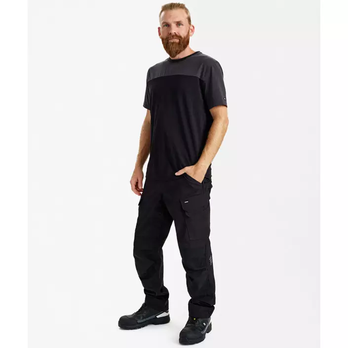 Engel Entire T-shirt, Black/Anthracite Grey, large image number 2