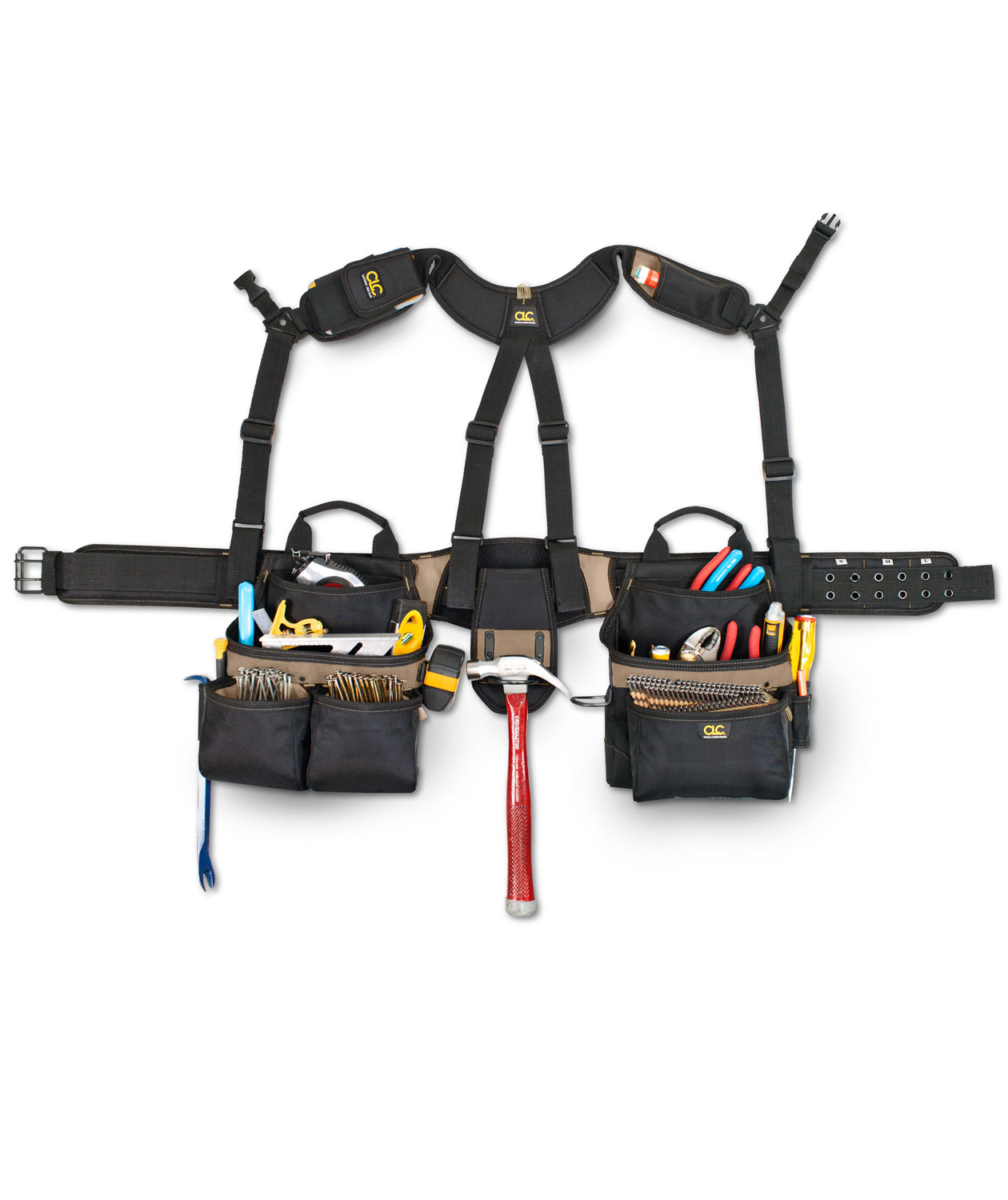 CLC Work Gear 5617 combi tool belt, Black/Brown