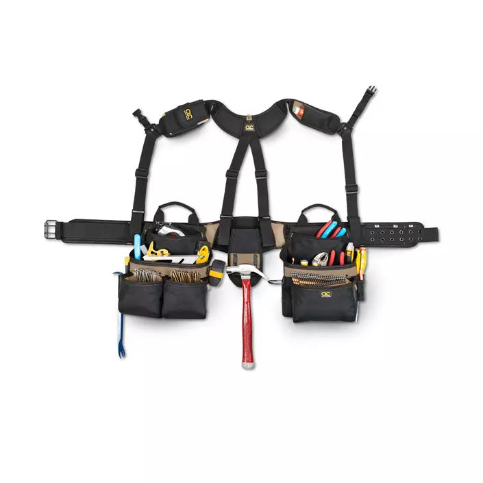 CLC Work Gear 5617 combi tool belt, Black/Brown, Black/Brown, large image number 1
