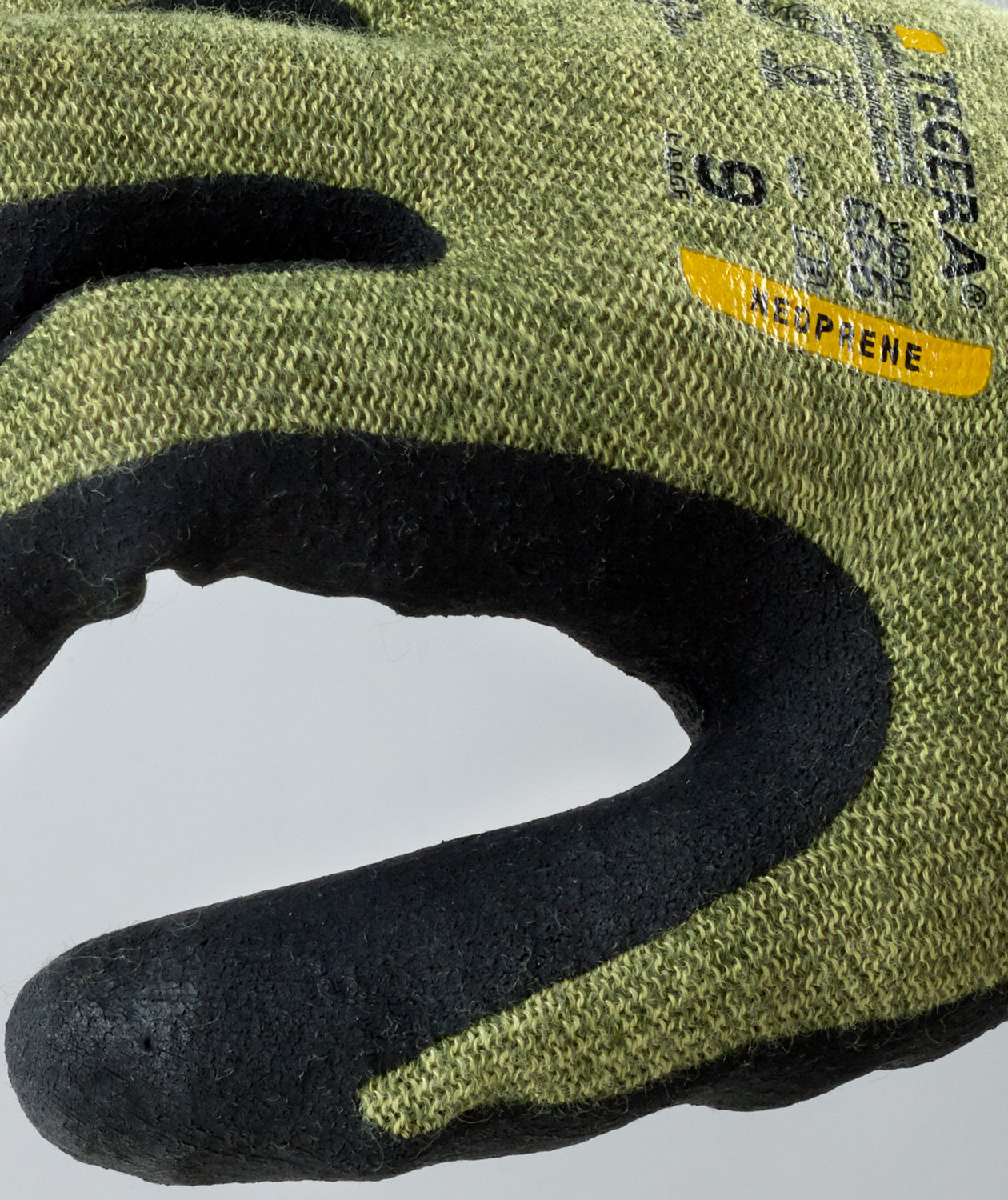 Tegera 666 cut protection gloves Cut C, Black/Green, large image number 1