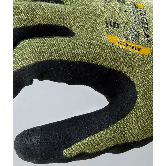 Tegera 666 cut protection gloves Cut C, Black/Green, large image number 1