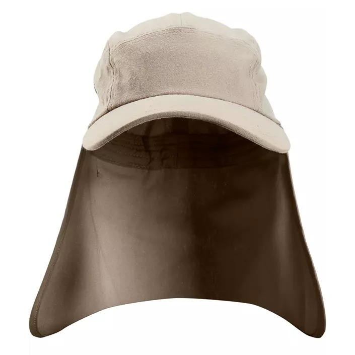 Snickers cap with neck protection, Khaki, large image number 0