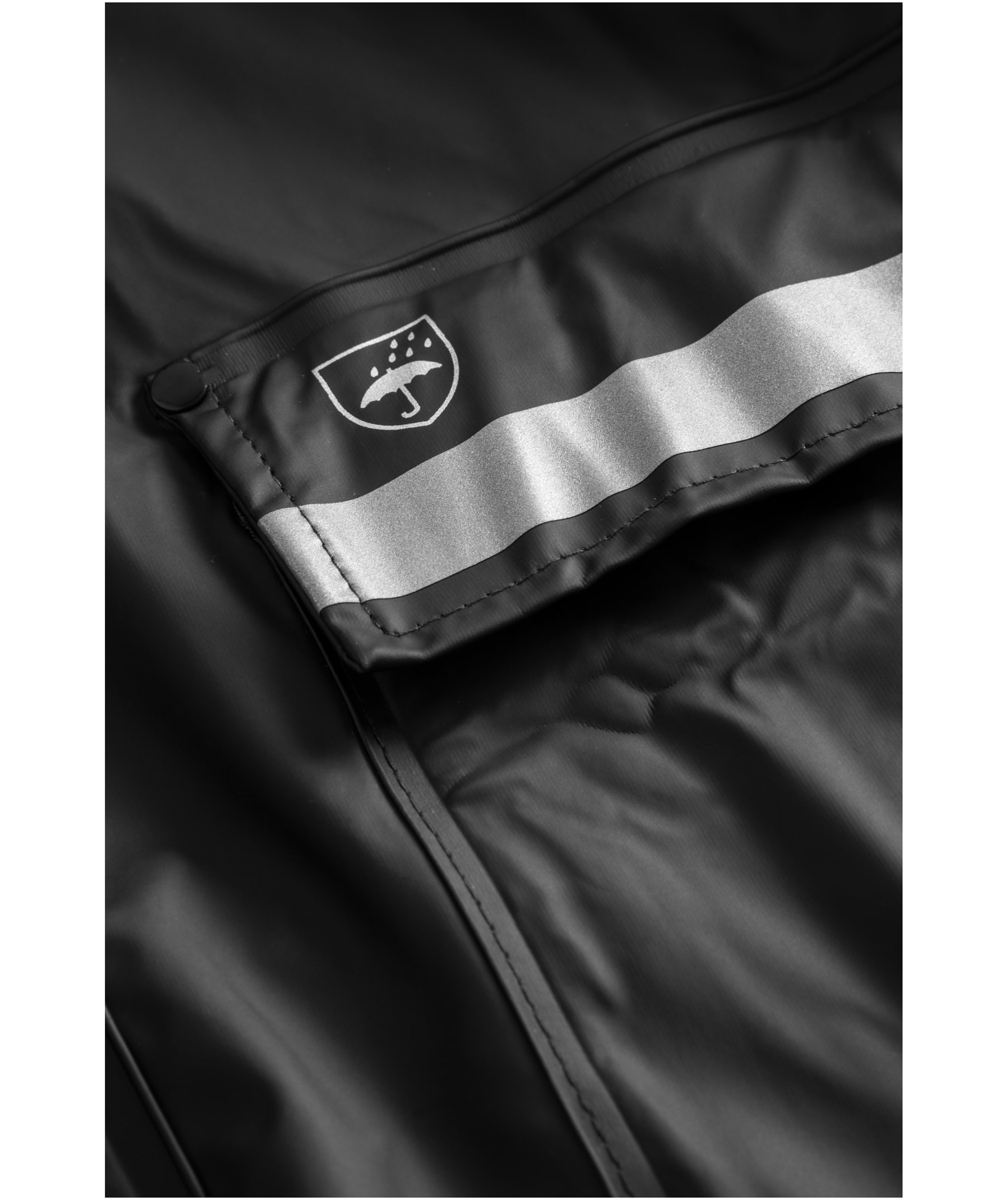 Lyngs&oslash;e PU regnjakke, Sort, large image number 2