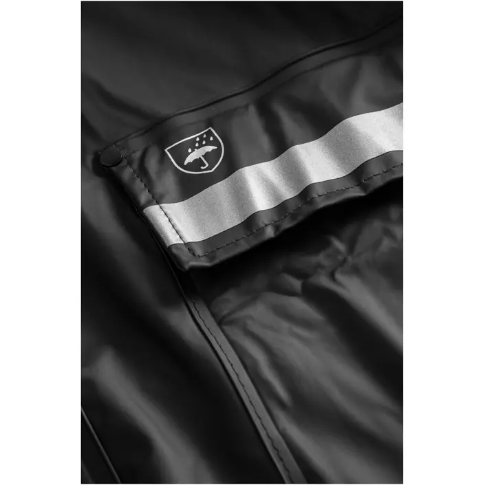 Lyngsøe PU rain jacket, Black, large image number 2