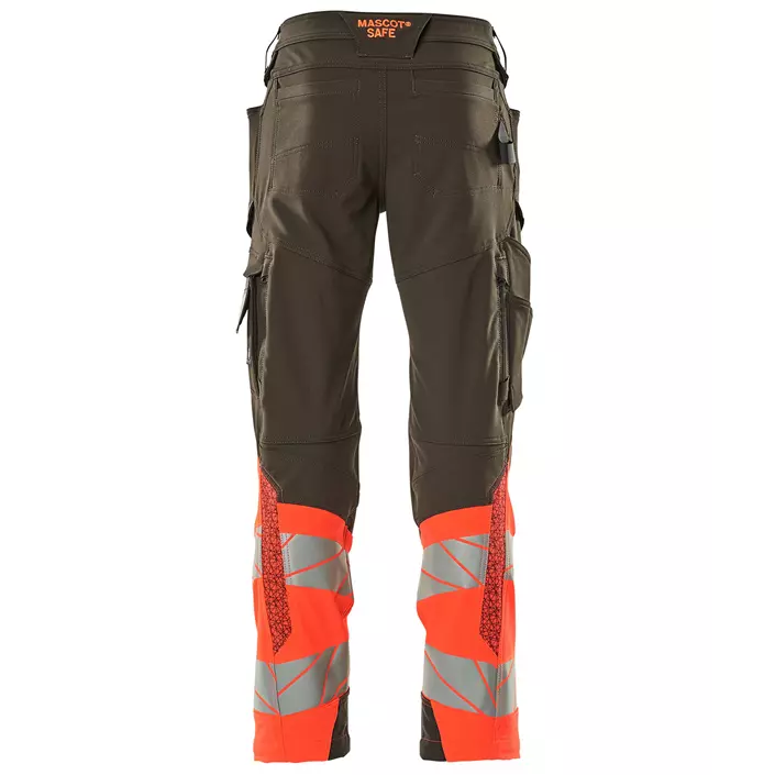Mascot Accelerate Safe work trousers full stretch, Dark Anthracite/Hi-vis red, large image number 1