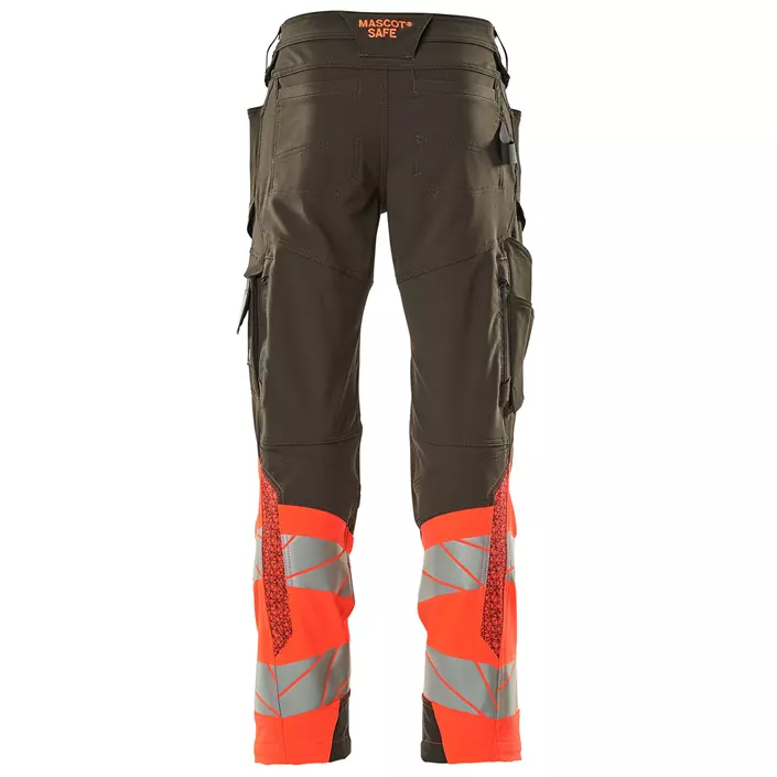 Mascot Accelerate Safe work trousers full stretch, Dark Anthracite/Hi-vis red, large image number 1