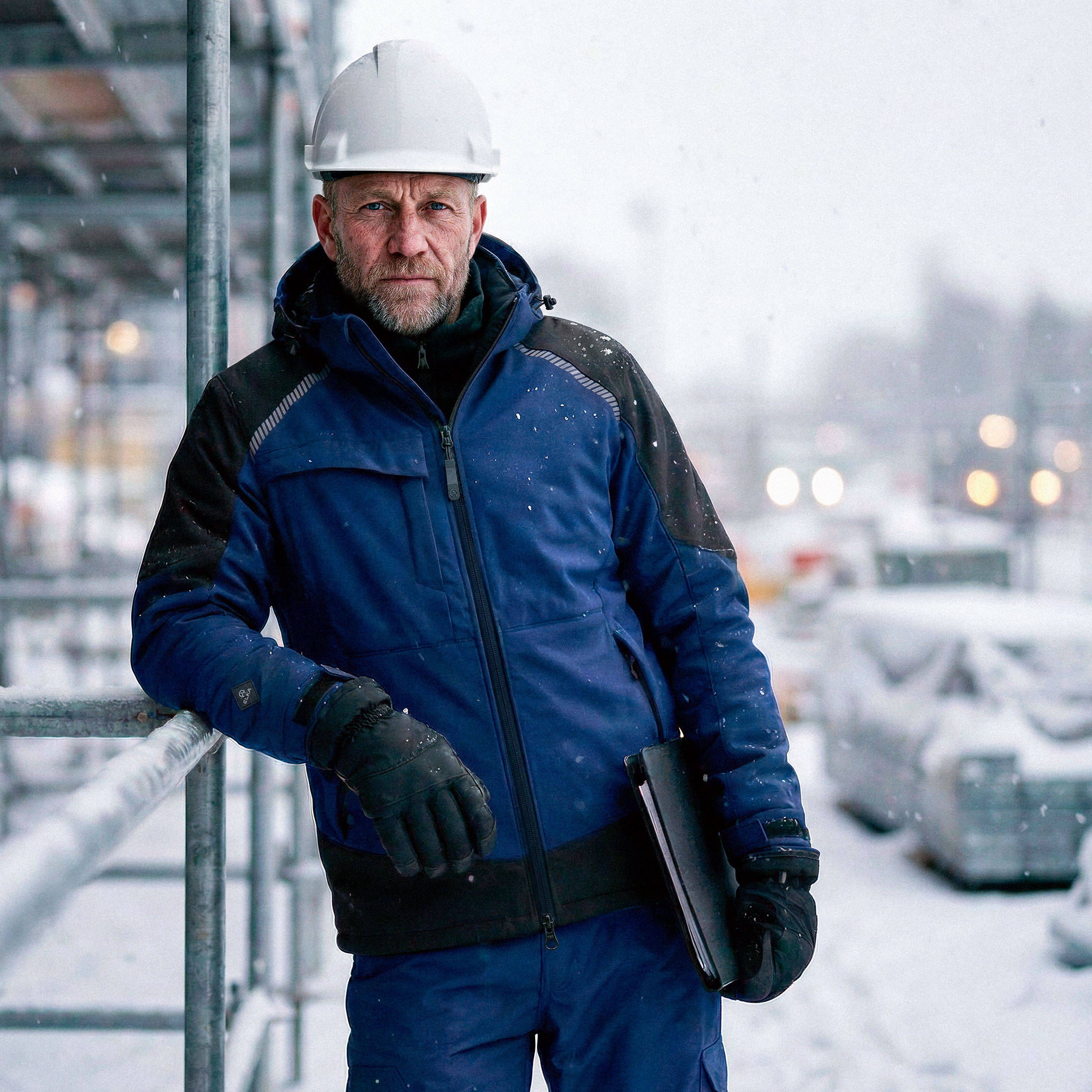 ELKA Working Xtreme vinterjacka full stretch, Kunglig-Bl&aring;/Svart, large image number 4