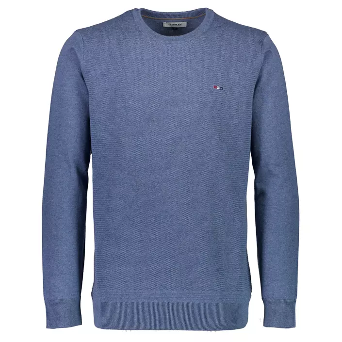 Bison stickad tröja, DK Blue Mel, large image number 0