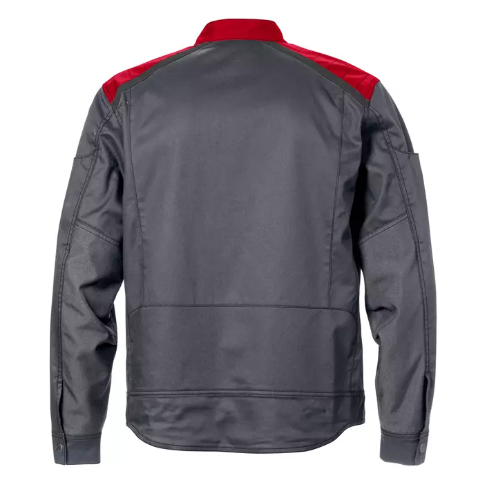 Fristads work jacket 4555, Grey/Red, large image number 1