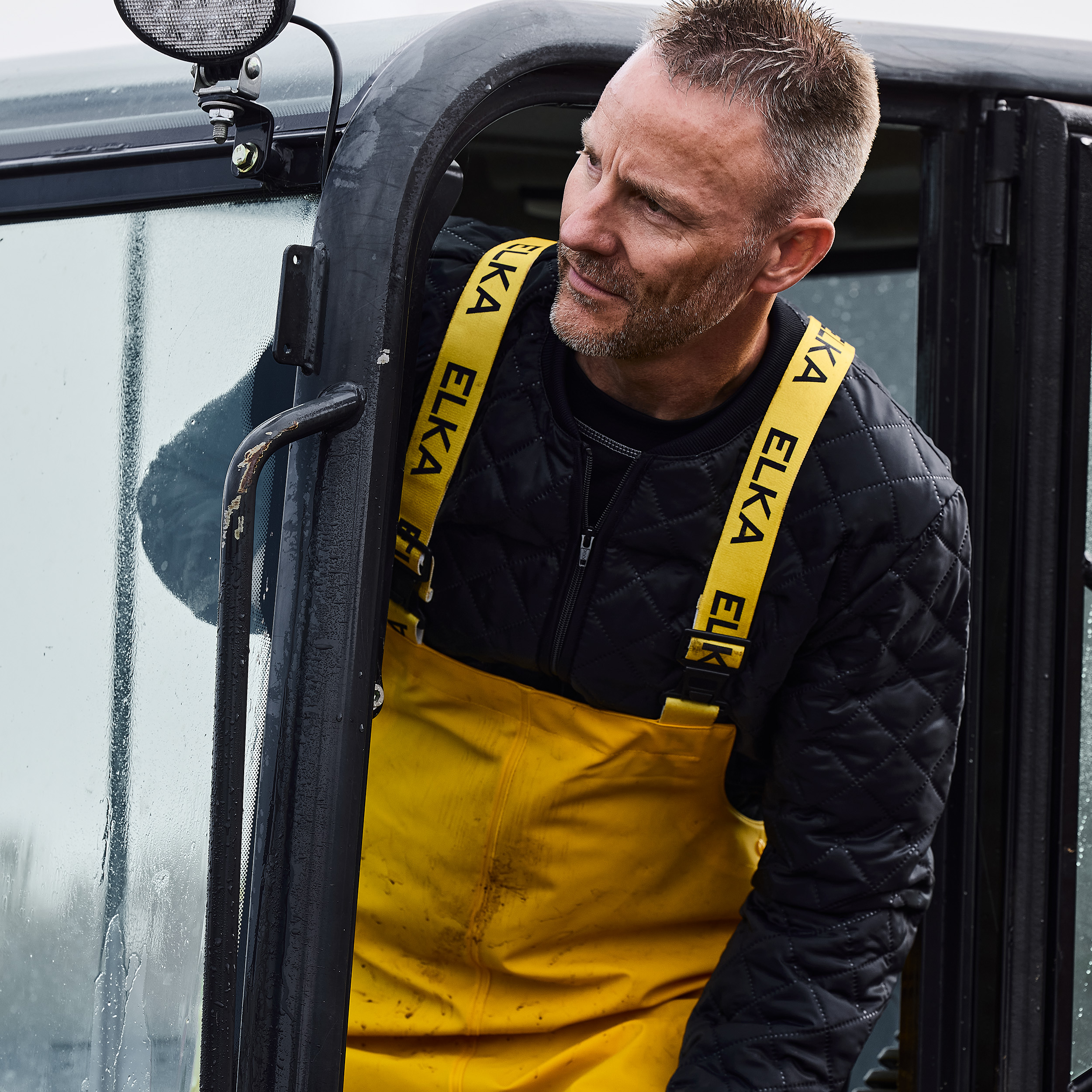 ELKA Elements PU/PVC rain bib and brace, Yellow, large image number 2