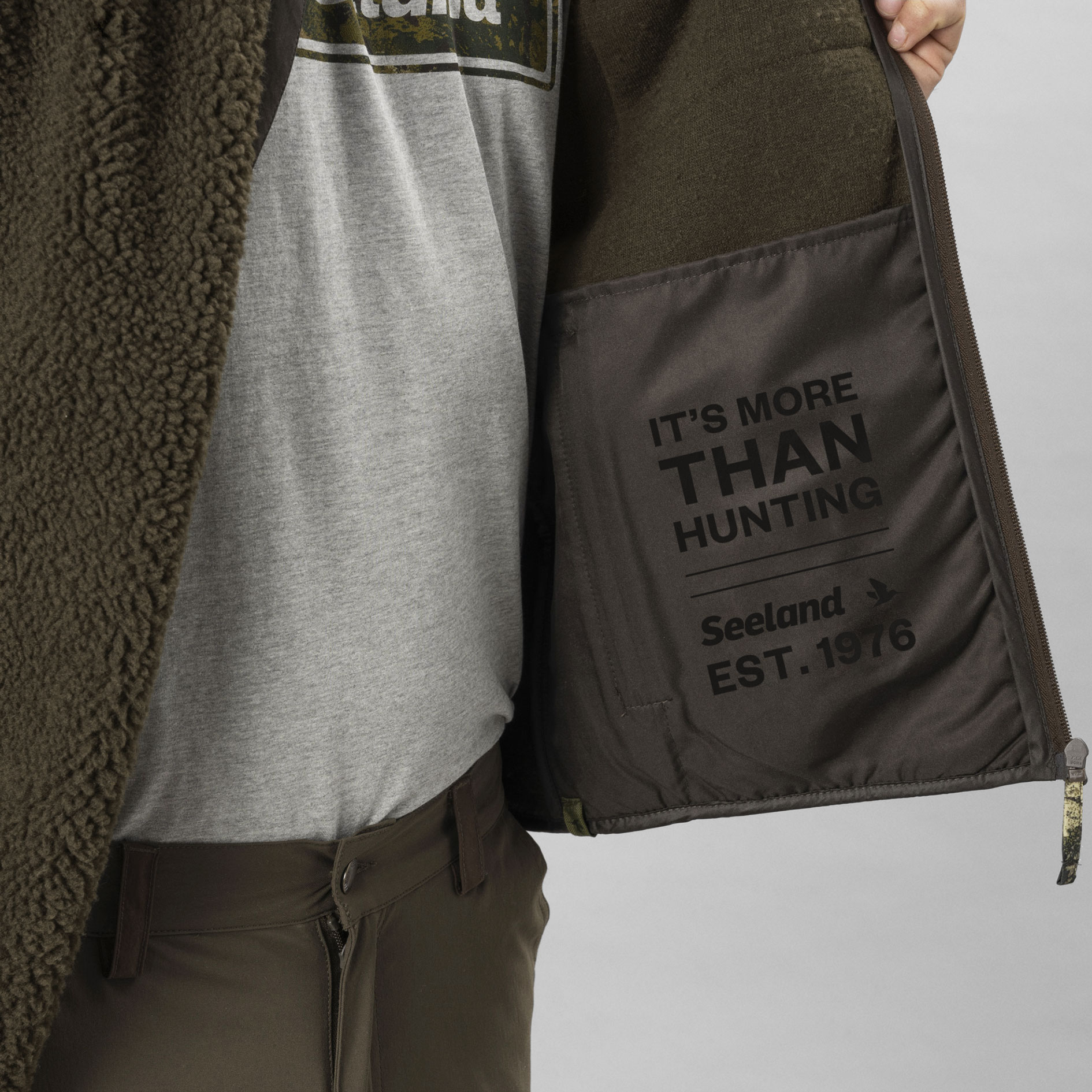 Seeland Zephyr Camo Fleecejacke, Grizzly brown, large image number 7