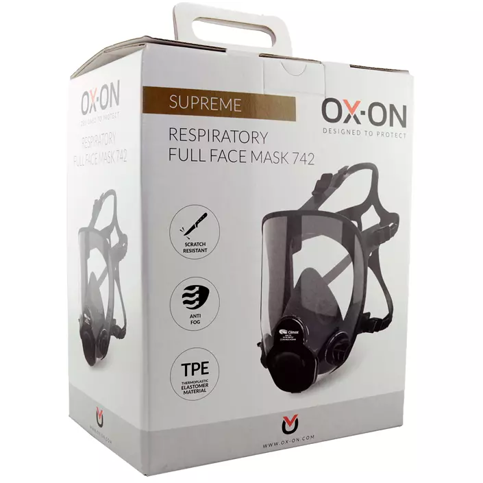 OX-ON Respiratory hel-maske 742 Supreme, Sort, Sort, large image number 2