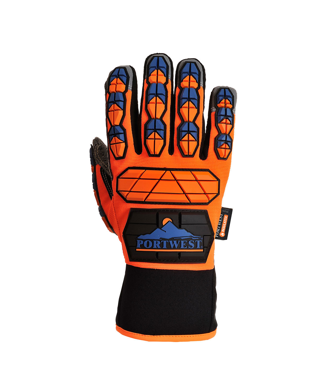 Portwest A726 Aqua-Seal Pro impact-reducing work gloves Cut B, Orange, large image number 2