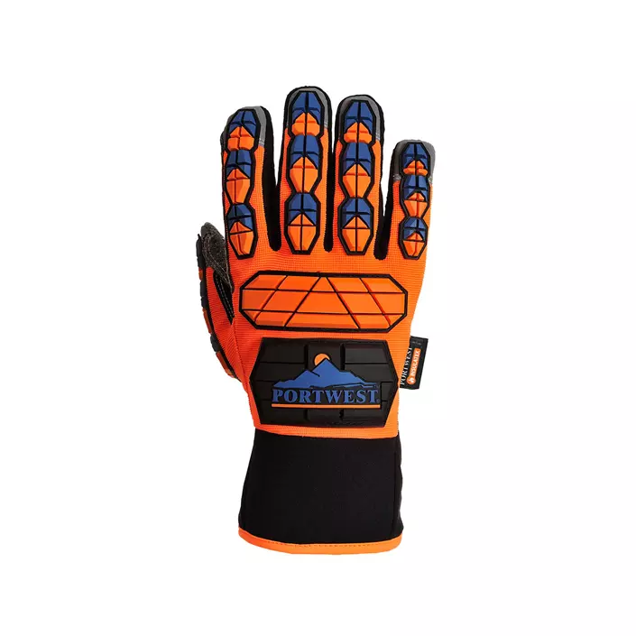 Portwest Aqua-Seal Pro impact-reducing work gloves Cut B, Orange, large image number 2