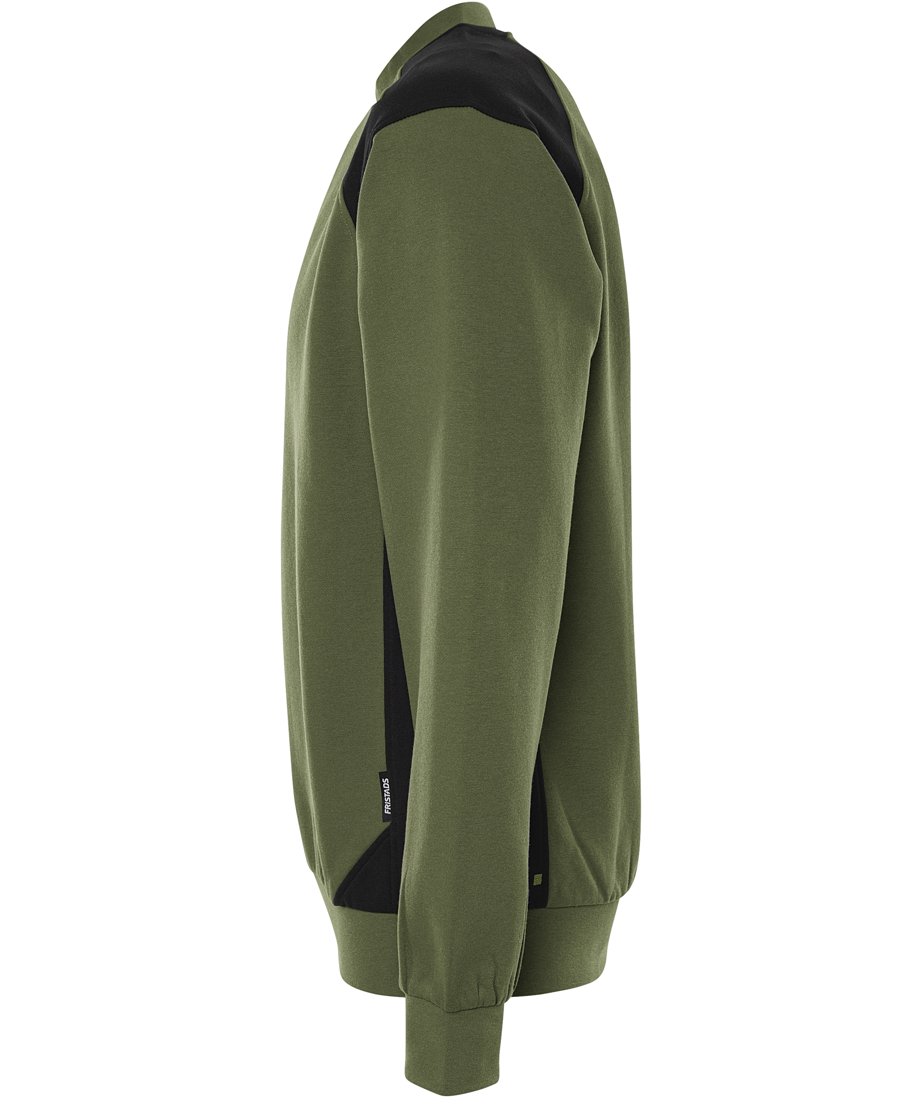 Fristads sweatshirt 7048 GSM, Army Green/Black, large image number 3