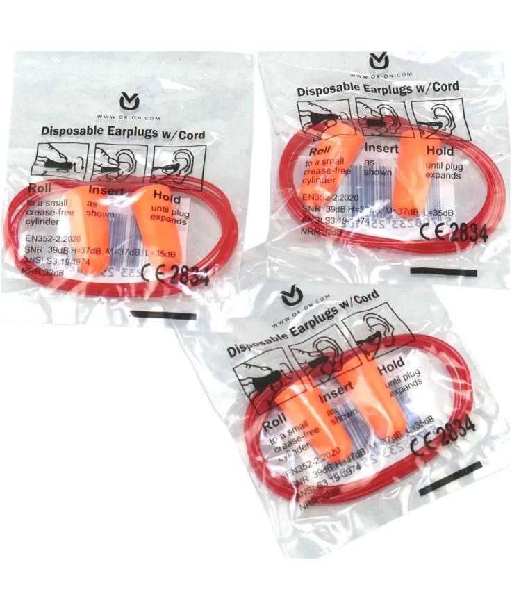 OX-ON comfort &oslash;repropper med snor 100 stk, Oransje, Oransje, large image number 4