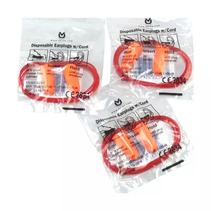 OX-ON comfort ørepropper med snor 100 stk, Oransje, Oransje, large image number 4