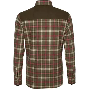 Pinewood Prestwick Exclusive dame flannelskjorte, Hunting Olive/Plum