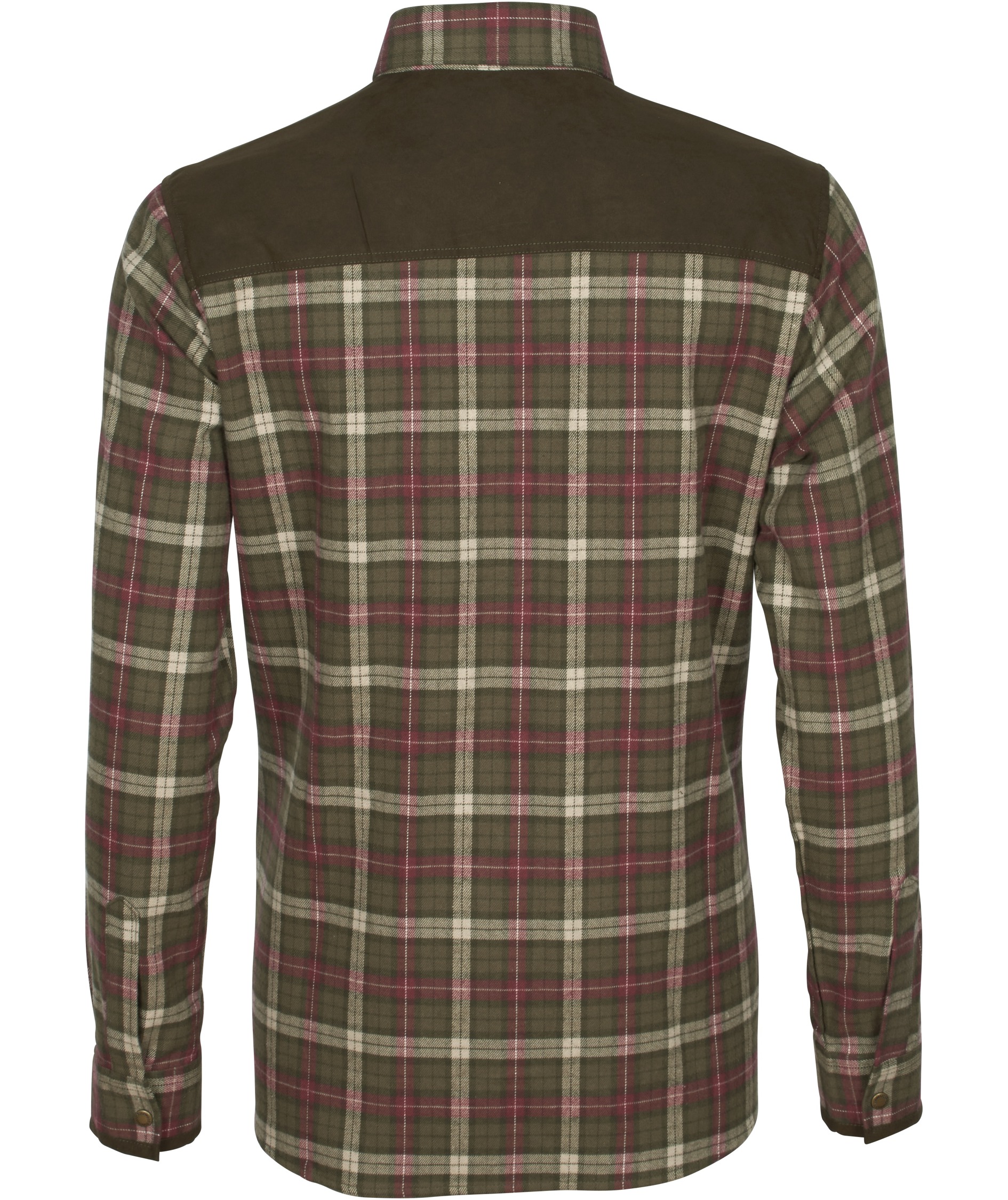 Pinewood Prestwick Exclusive dame flannelskjorte, Hunting Olive/Plum, large image number 1