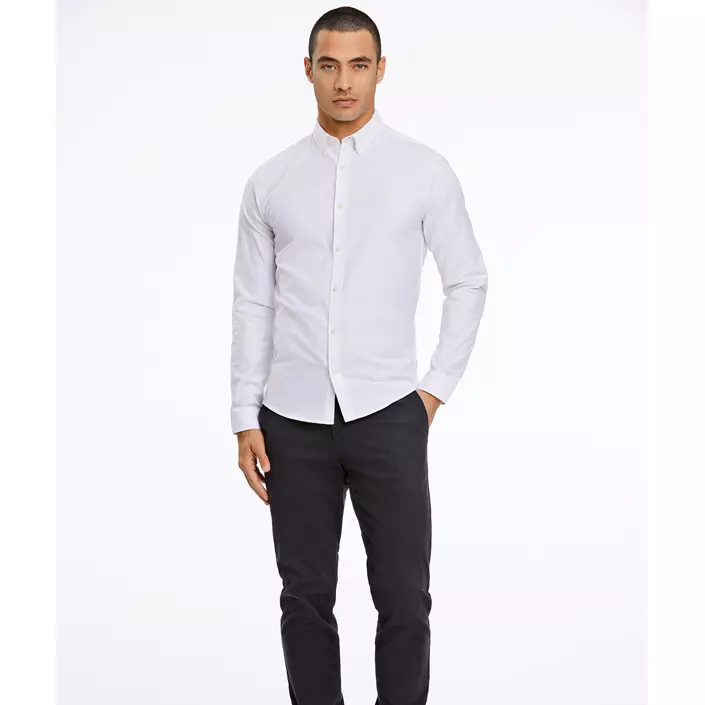 Lindbergh Oxford superflex skjorte, White , large image number 1